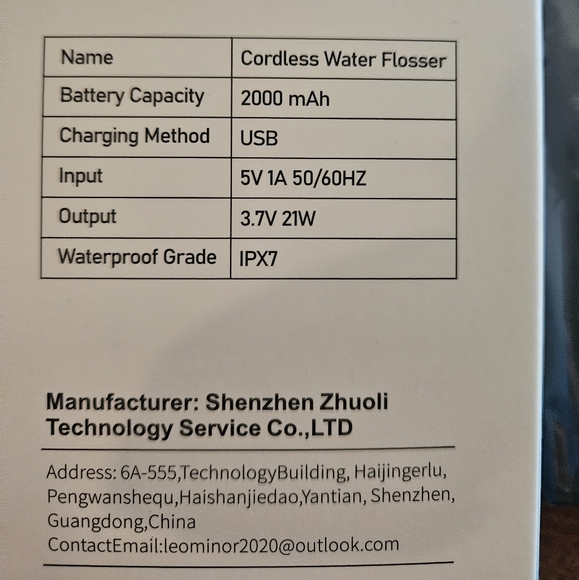 Leominor Water Dental Flosser Pick for Teeth in Black NIB - Picture 3 of 4